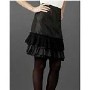 NWT Eileen Fisher K/L silk taffeta skirt with ruffles.